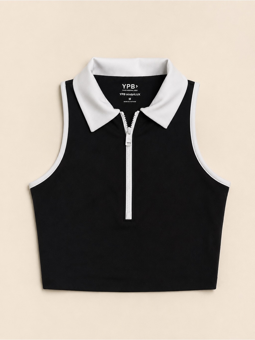 Abercrombie YPB SculptLUXE Zip Athletic Crop Top Pilates Gym Yoga Medium